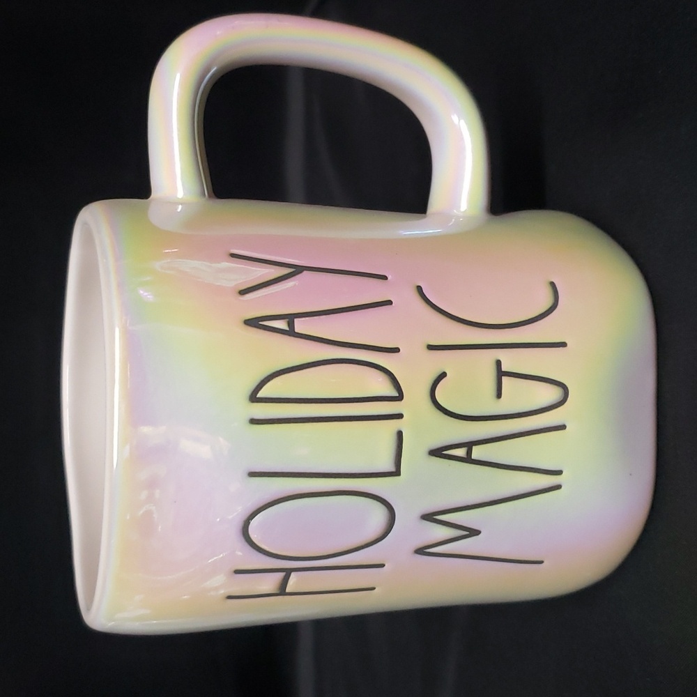 Rae Dunn Iridescent "HOLIDAY MAGIC" Ceramic Mug